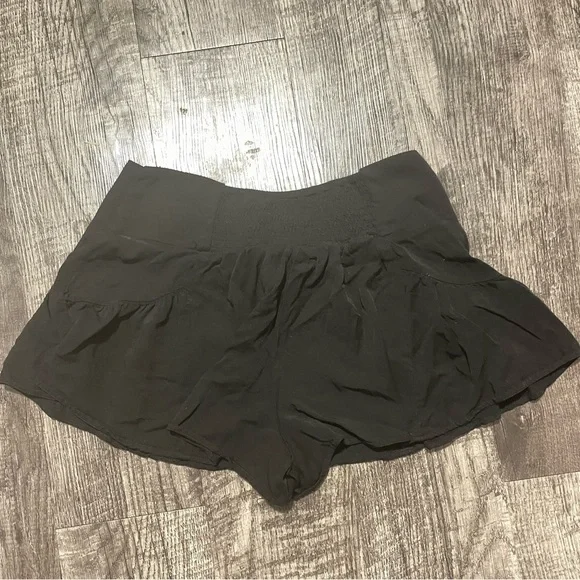 Boutique Ruffle Shorts Womens Small Tie Bow Flowy Smocked high waisted festival - Picture 7 of 7